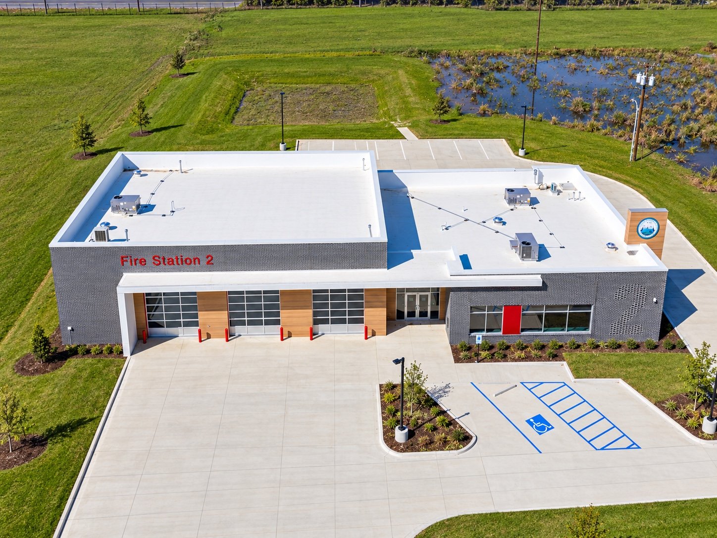 West Memphis Fire Station #2 · Aerial exterior view